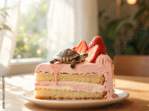 cake with berries