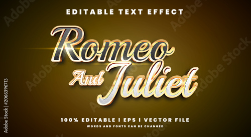 Foto Editable romeo and juliet text effects