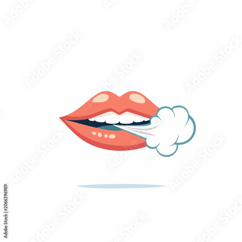 Red and white sneaker with cloud sole vector