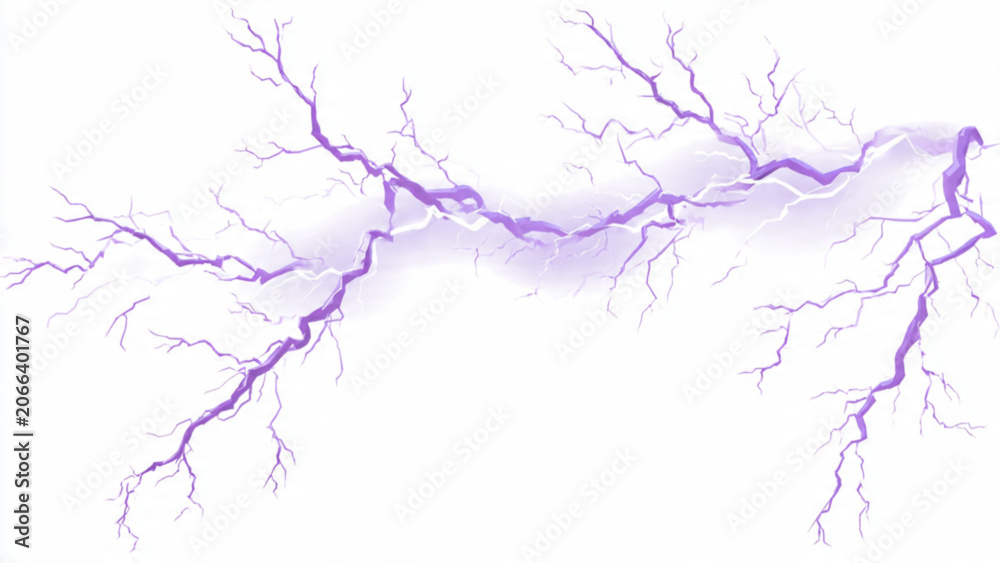 Obraz premium Vivid purple lightning bolt striking across a dark sky creating a dramatic visual effect