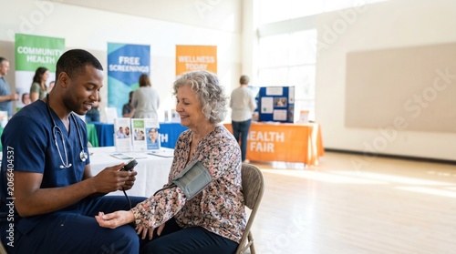 Community Health Fair with Free Screenings, Wellness Resources, and Health Education for Families and Residents