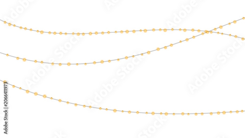 Golden fairy lights string