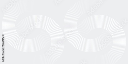 Fotografie Abstract white glowing geometric lines on gray background