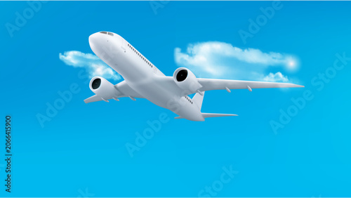 Fotografija Airline aircraft vector illustrator design