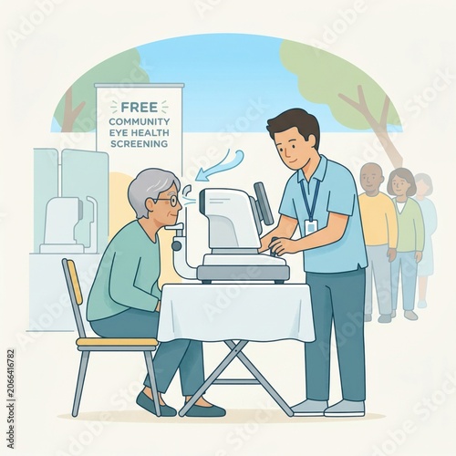 Community Health Eye Care and Health Screening Event Promoting Preventive Vision Wellness