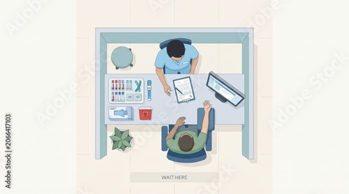 Professional Female Lab Technician Collecting Blood Sample for Advanced Medical Diagnostics in Modern Healthcare Facility