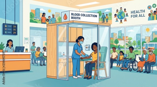 Medical Testing and Health Equity in Community Healthcare: Diverse Patients Receiving Care in a Modern Clinic Setting