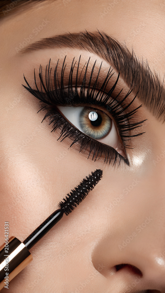 Naklejka premium Luxury Female Eye Close Up with Perfect Makeup and Beauty Detail