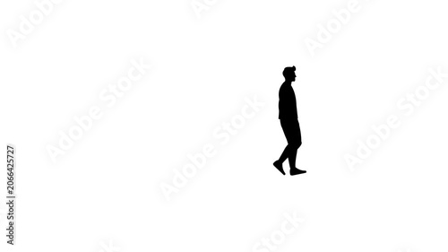 Person walking icon animation. People walking flat and filled icon.