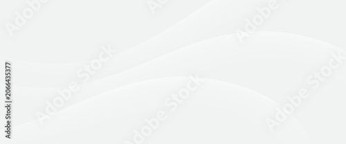 Minimal white and grey abstract background with dynamic curves