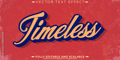 Bild auf Leinwand Retro, vintage text effect, editable 70s and 80s text style