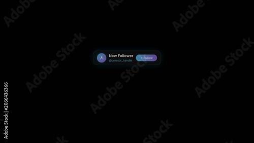 Follow Notification Toast Popup Animation UI Overlay