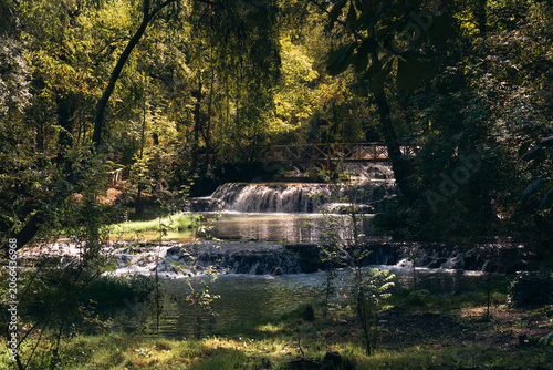 Monasterio de Piedra: Sunny Day, Small Waterfalls, Wooden Bridge, Verdant Surroundings