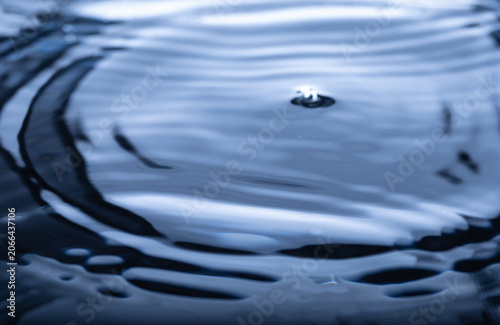 359.Blue Liquid Surface Drop Impact