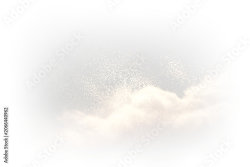 Fotografie Dynamic flying sand overlay with realistic dust cloud PNG