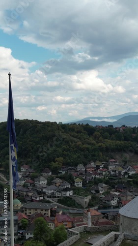 Bosnia Flag In Castle