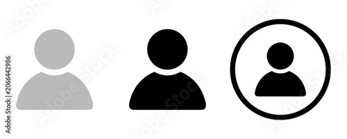 Canvastavla Simple black silhouette of a person icon vector illustration