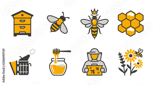 Beekeeper With Honeycomb And Bees.