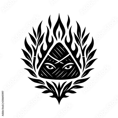 Mystical Flaming Zongzi with Wreath Logo