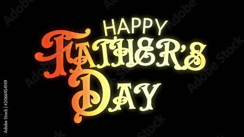Decorative Gradient Typography Happy Father’s Day Celebration Video
