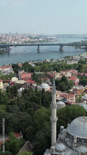 Mosque in Seaside Aerial View