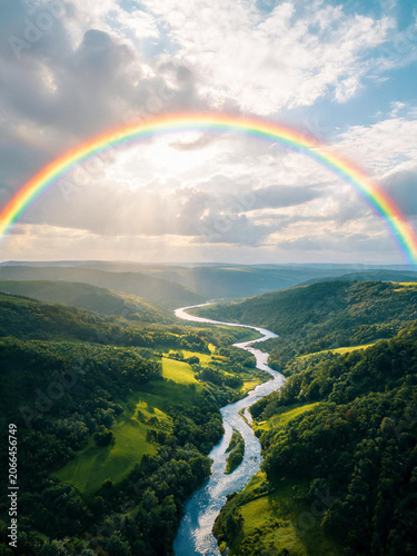 rainbow over the mountains