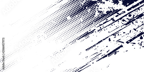Dots halftone white u0026 blue color pattern gradient grunge texture background. Dots pop art comics sport style vector illustration