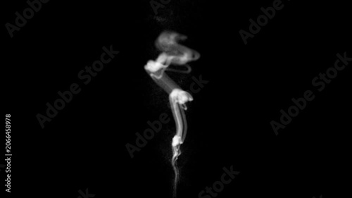 Smoke Plume White Mist Flowing Wispy Vapor Isolated Overlay Abstract Fog Cigarette Stream Effect Footage Motion