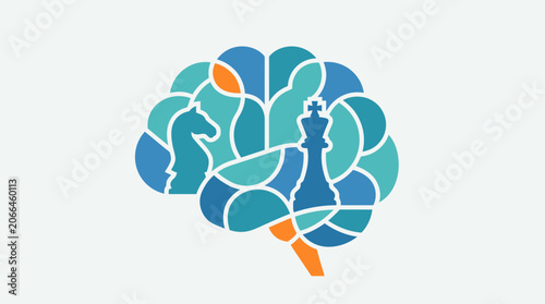 Celebrating World Chess Day with a Symbol of Strategic Thinking and Intelligence represented by a Chessboard within a Brain Illustration