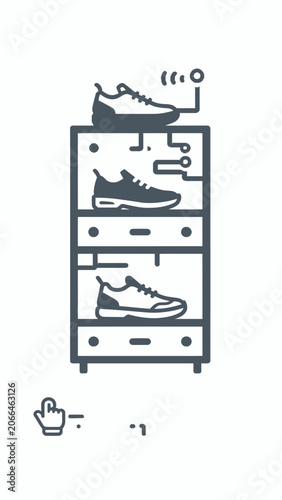 Smart shoe storage and organization system.