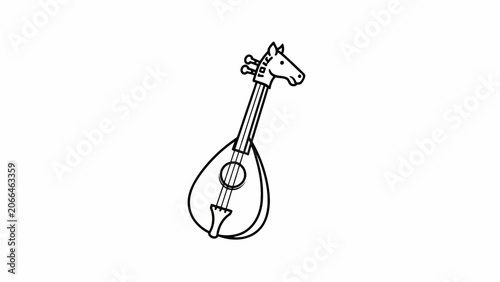 A line drawing of a musical instrument.
