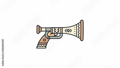 a cartoon drawing of a gun.