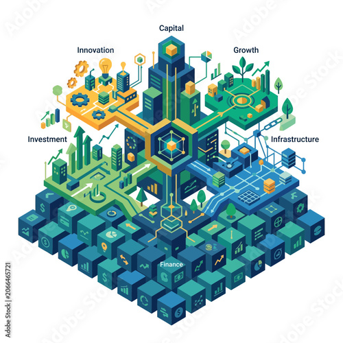 Abstract Business Growth and Finance Concept