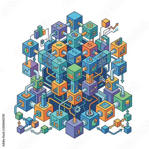 Abstract Data Flow Cube Network