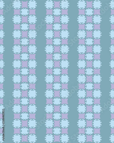 Obraz na plátně Pattern Culture Batik Modern Puzzle Blue