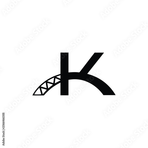 Letter K Bridge Logo