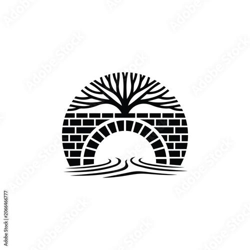 Bridge and Tree Logo Design