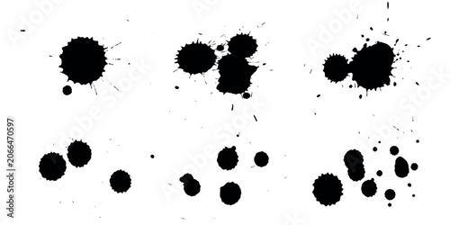 Foto Ink drops and splashes