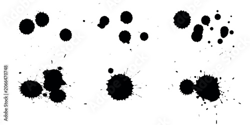 Quadro su tela Ink drops and splashes