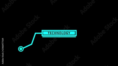 news studio animation of call out box text technology animated on black background. Call outs titles. motion graphic of Call out bar concept .