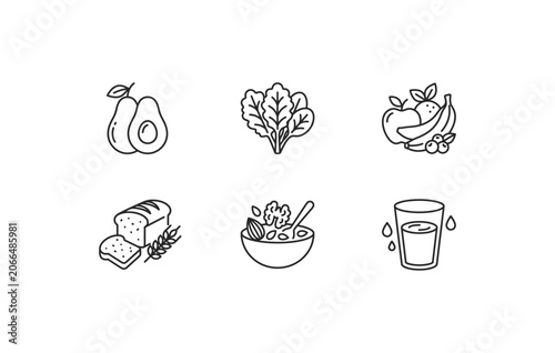 Human resources and corporate recruitment line icons set