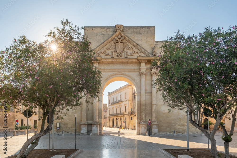 Obraz premium Porta Napoli triumphal arch monument in Lecce, Italy