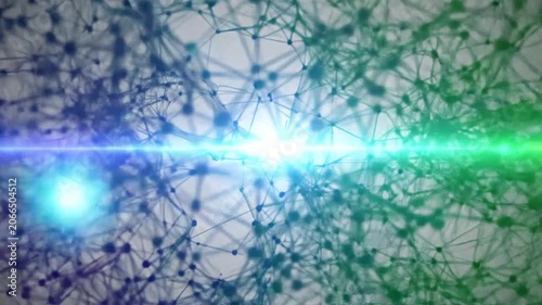 Abstract digital brain concept with glowing neural network connections
