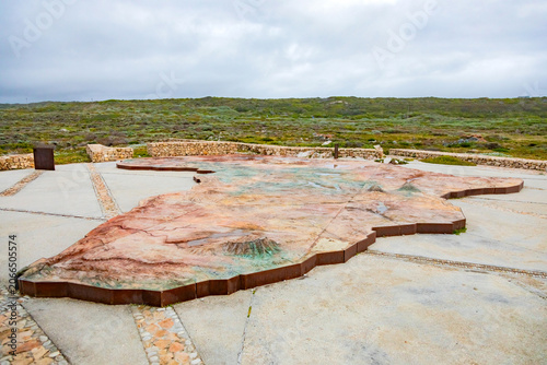 Map of Africa monument at Southernmost Tip of Africa marker