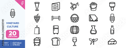 Photos Wine Country Hospitality Essentials icon set