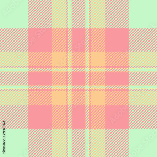 A traditional tartan plaid design with orderly checks and a woven fabric look. Red and light tones give the seamless fabric pattern classic fabric heritage for craft projects. It suits textile prints.