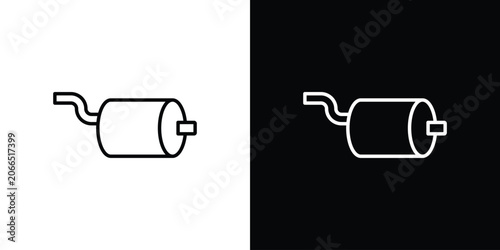 Canvastavla Exhaust pipe icon symbol design template.