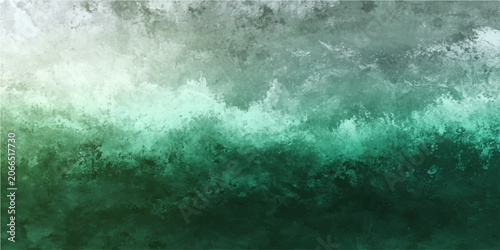 Foto Abstract ethereal watercolor gradient depicting washes cool emerald tones, evoking tranquil flowing movement water or mist