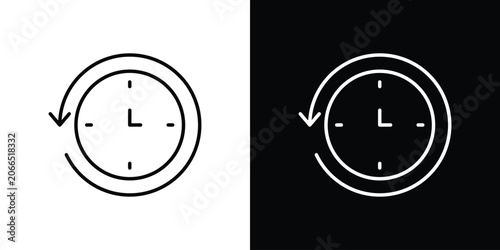 Tableau sur toile Past time icon symbol design template.