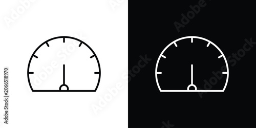 Konstfotografi Tachometer icon symbol design template.